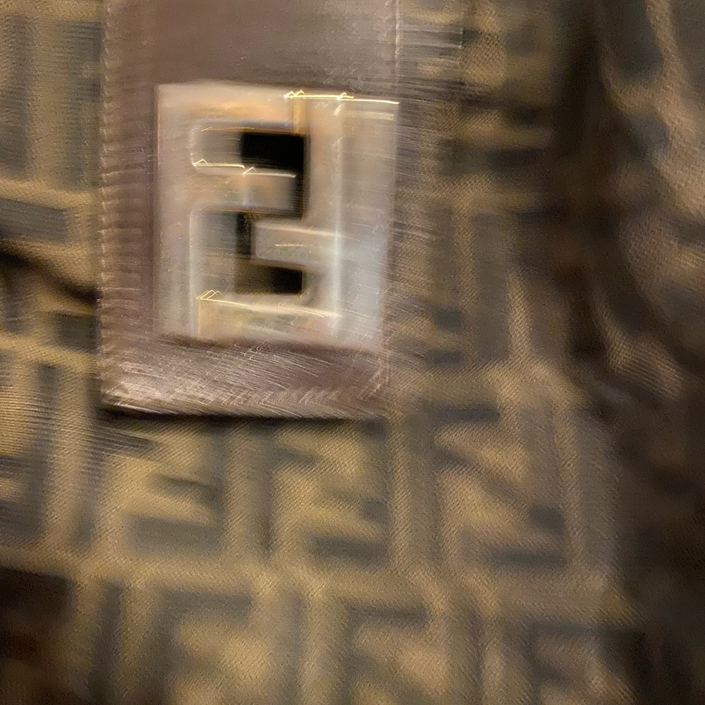 Vintage Fendi Black and Brown Monogram Shoulder Bag - Picture 6 of 15